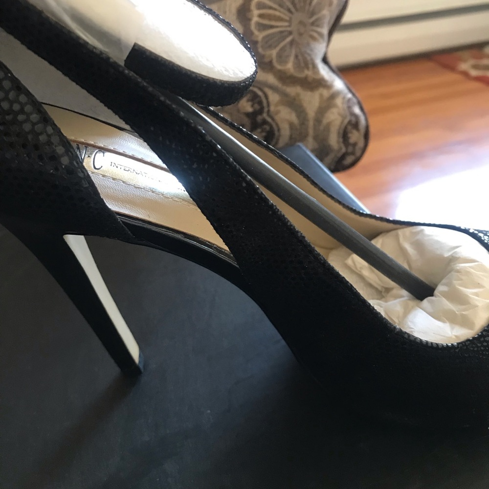INC International Concepts Black Heels with Strap